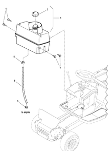 Fuel Tank Group (7500721) Diagram and Parts List for 7800162E-ELT155420 2010 Briggs and Stratton Lawn Tractor